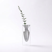 Double Layer Glass Vase, Nordic Style Geometric Ornament
