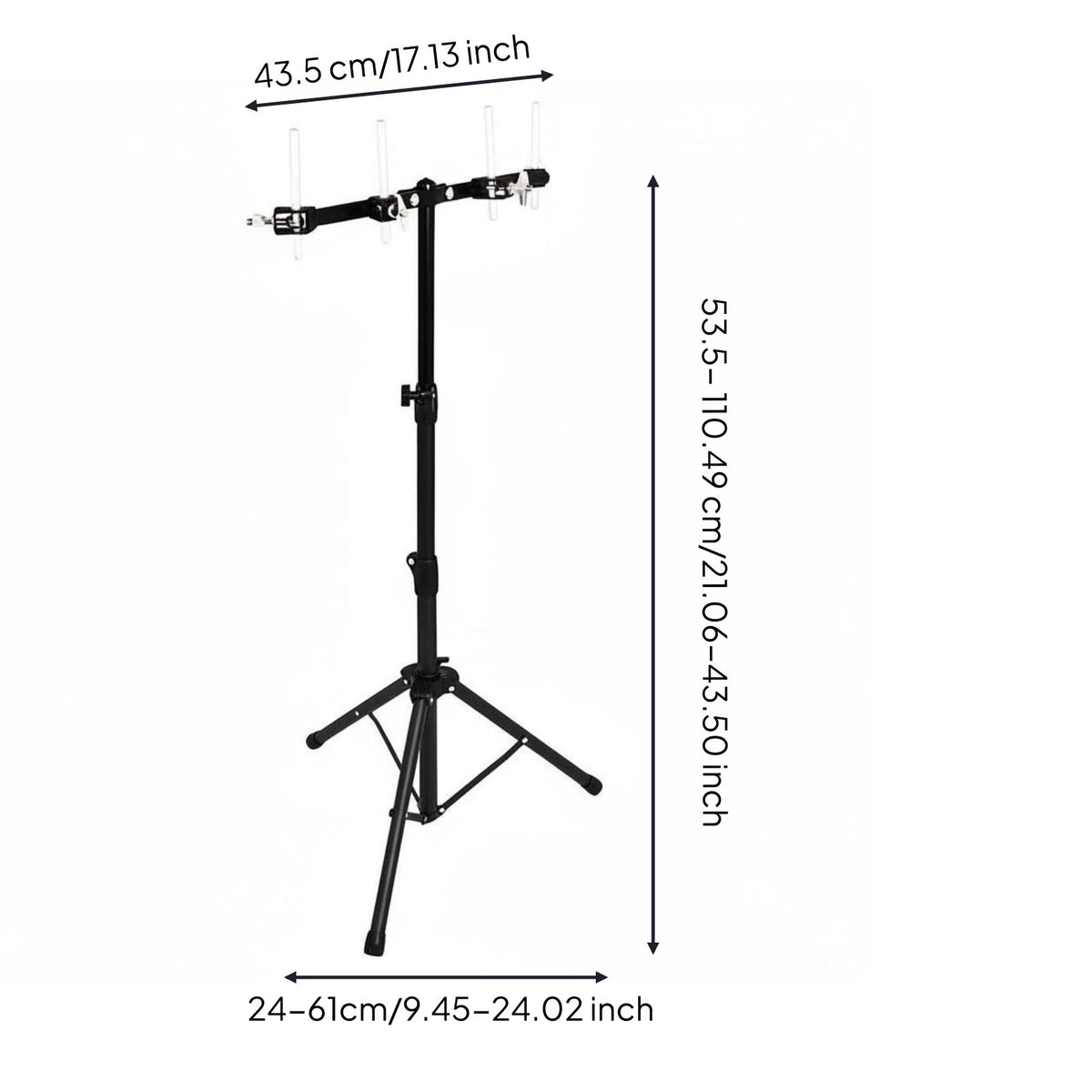 Adjustable Cowbell Stand Foldable Folding Cowbell Stand Carbon Steel for Bands