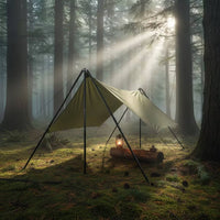 2 Pieces Cylindrical Tent Poles Sturdy Tarp Poles Portable Shelter Support Rods Lightweight for Backpackers