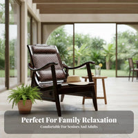 Adjustable Woven Lounger Ergonomic Design Adjustable Support Lounger Long-Lasting Frame Extendable Footrest for Adults, Bedroom