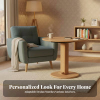 Round elevatingTop Table Modern Minimalist Design Household Furniture Multi-Functional Space-Saving Size for Homeowners