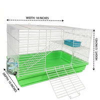 Multi-Level Hamster Cage and Two-Tier Enclosure, Two-Layer Structure for Dwarf Syrian, Multi-Compartment Hamster Enclosure with Large Base Design