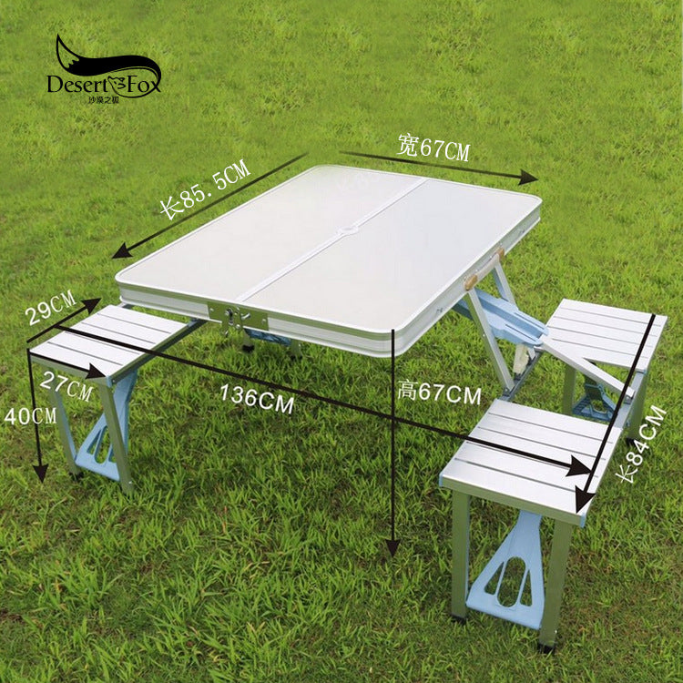 Portable Folding Aluminum Table and Chair Set for Outdoor Use
