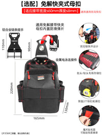 nakioo Rotating Quick-Release Electrician Tool Bag Portable Tool Organizer Belt Waist Bag