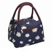 Floral Pattern Tote Lightweight Floral Print fastenered Pouch Reusable for outsideing
