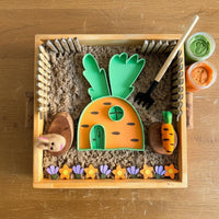 Carrot House Sand Toy Set Carrot Farm Modeling Clay Kit Biodegradable Material 3D Printed Play Shape Set for Kids, Preschool