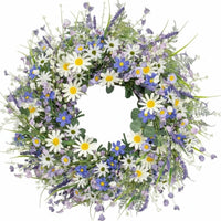 Artificial Floral Wreath Vibrant Colors Seasonal Floral Wreath Lifelike Florals