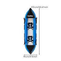 Portable Inflatable Kayak Heavy-Duty Sit-in Kayak Rigid Boat Easy to Use for Paddlers, Flatwater