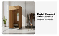 Easy Assembly Portable Fitting Room Spacious Interior Mobile Changing Booth Stable Structure Foldable Dressing Cubicle Large Space for Boutique Owners, Event Planners, Clothing Stores, Shopping Malls, Temporary Shops, Trade Display S