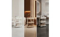 3-Tier Salon Cart with Drawers Wheeled Beauty Salon Cart Mobile Beauty Trolley with Wheels for Beauticians
