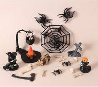 Halloween Ghost Pumpkin Skull Witch Spider Flame Hanging Pot Holiday Decoration
