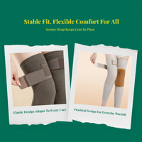 Wool Knee Pads, Thick, Thermal, Cold Weather, Unisex