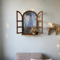 Arched Window Frame Wall Decor Ready to Hang Arched Window Frame for Cafe