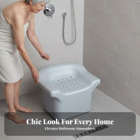 Backless Shower Seat Waterproof Bathing Chair High Load Capacity for Children