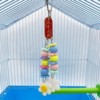 Parrot Toy 3 Pack, Mixed Material Hanging Bird Toys, Iron gnaw Toy Hanging Ornament, Cage Accessories for Enrichment and Entertainment