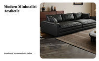 Low-Profile Sectional Couch Scratch Resistant Sofa Deep Seat Home Furniture for Apartment Dwellers, Families with Children, Living Room, Lounge Area