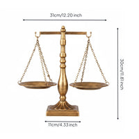 Metal Balance Statue Antique Charm Desktop Sculpture for Office