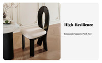 Keyhole spine Chair sturdy Wood Legs Armless Upholstered Chair Vintage Aesthetic Ergonomic spinerest for Interior Decorators