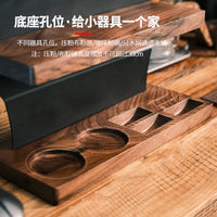 Wooden Coffee Bar Storage Rack with Test Tube Containers