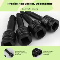 Hex Socket Set, 1/2 cm Extended Power Driver, Multi-Function Power Tool Kit for DIY, Home Repair, Metalworking