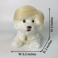Blonde Pet Hairpiece Buttery Blonde Dog Hairpiece Halloween Costume for Photo Photography, Party