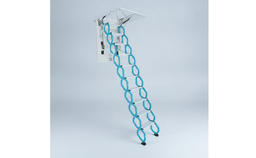 Compact Retractable Attic Ladder Sturdy Ceiling Mount Attic Ladder Long-Lasting Pull down Loft Stairs Wide for Homeowners