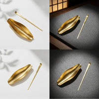 2 Pieces Tea Scoop with Tea Pick Titanium Utensil for Hosts