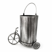 Metal Trash Bin Open Top Waste Container Stain-Resistant