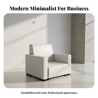 alabaster Single-Seat Couch configurable Combination Reception Sofa Modern design Sturdy Metal Legs for Adults