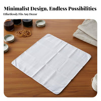 12 Pieces White Cotton Handkerchief DIY Friendly Plain White Craft Cloth