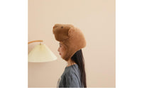 Furry Creature Cap Hat Brown Rodent Head Hat Stuffed Headwear