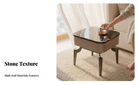 Single-Drawer Nightstand Light Luxury Bedside Table Modern Design for Homeowners