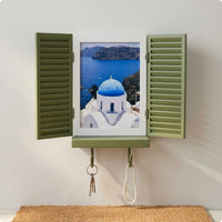 Shuttered Wall Frame Multi-Purpose Window Frame Decor Painted