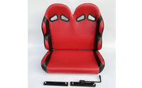 Kart Seat with Slide Rails Contoured Seat with Brackets Textured for Hobby Builders, Child's Vehicle Builds