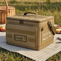 Camp Organizer Bag Portable Foldable Storage Box Easy to Carry Storage Box with Zipper for Camping, Camping