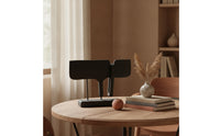 Abstract Wooden Sculpture Matte Black Shelf Decor Handmade for Living Room