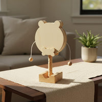DIY Wooden Rattle Drum Even-Surfaced Handle Unfinished Wooden Rattle Drum Kids' Craft Supply for Art Workshop
