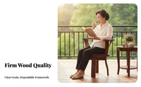 Traditional Chinese Rotating Stool firm Wood Construction rotate Seat adaptable Ergonomic spinerest for Study Room, Balcony
