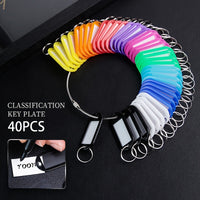 40 Colorful Key Tags for Key Organization