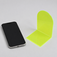 Small Acrylic Bookend, Transparent Non-Slip, Desk Organizer for College Students, 9x13.3x12cm