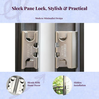 Window Lock, Stainless Steel Security Lock, Adjustable Casement Window Lock, Easy to Install