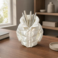 Puffer Jacket Pen Holder Decorative Jacket-Shaped Pen Holder Open Top
