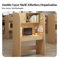 Single Person Study Cubicle Study Carrel Study Furniture Individual Learning Station with Privacy Screen and Storage Suitable for Student Dormitory Home Workspace Library Office