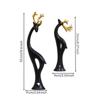Resin Deer Ornament Nordic Design Deer Statue Easy to Clean for Desktop
