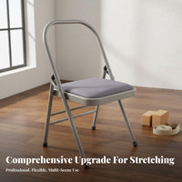 Foldable Iyengar Exercise Chair Heavy Duty Exercise Auxiliary Chair Stable & Long-Lasting Headstand Bench Non-Slip Design for Beginners, Home Gym