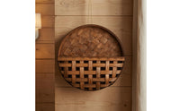 Woven Wall Basket Easy to Hang Round Wall Basket Rustic Charm for Living Room