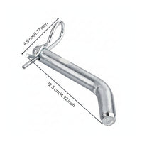 Quick Release Bent Hitch Pin with Clip Simple to Install Receiver Hitch Pin with Clip Sturdy Towing Accessory Versatile for Utility Trailers
