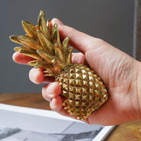Vintage Gold Pineapple Candle Holder Decorative Resin Craft