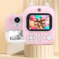 Kids Instant Camera Portable Twin Lens Print Camera Thermal Printing for Gift
