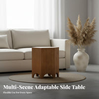 Hexagonal base Table Wabi-Sabi Design Nightstand Minimalist Aesthetic